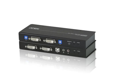 CShop.co.za | Powered by Compuclinic Solutions ATEN USB DVI Dual View KVM Extender / Cat 5 KVM Extender/W/(US/EU/UK/OUT) ADP CE604
