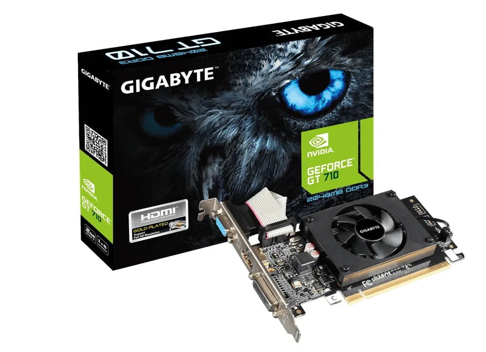 CShop.co.za | Powered by Compuclinic Solutions GIGABYTE nVidia GeForce® GT 710 2GB GDDR3 VGA/DVI-DI/HDMI. GV-N710D3-2GL