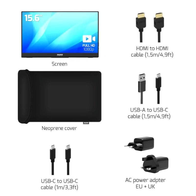Port Port Portable Monitor 15.6" Fhd Non Touch 902101 902101