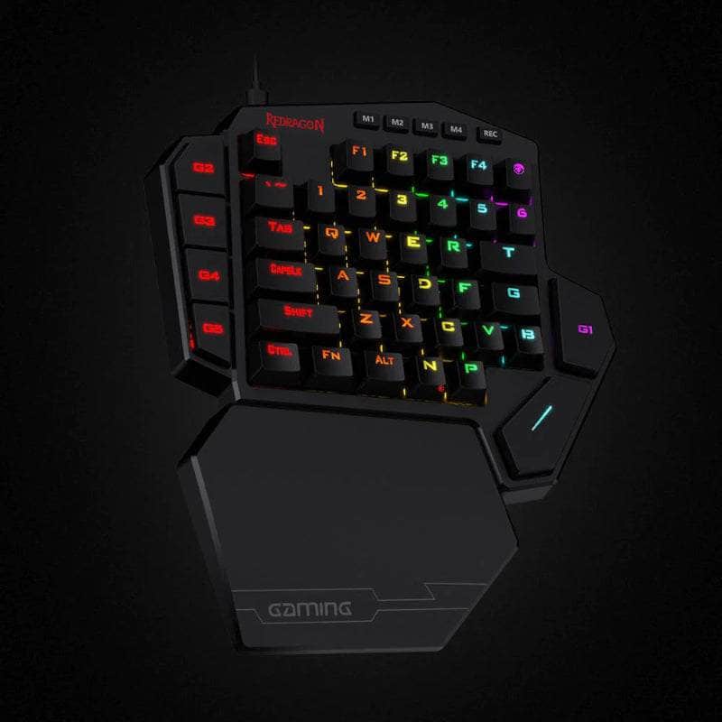 Redragon Redragon Diti Elite Pro One Handed Rgb Wireless Mechanical Gaming Keyboard Black Rd K585 Rgb Pro RD-K585RGB-PRO