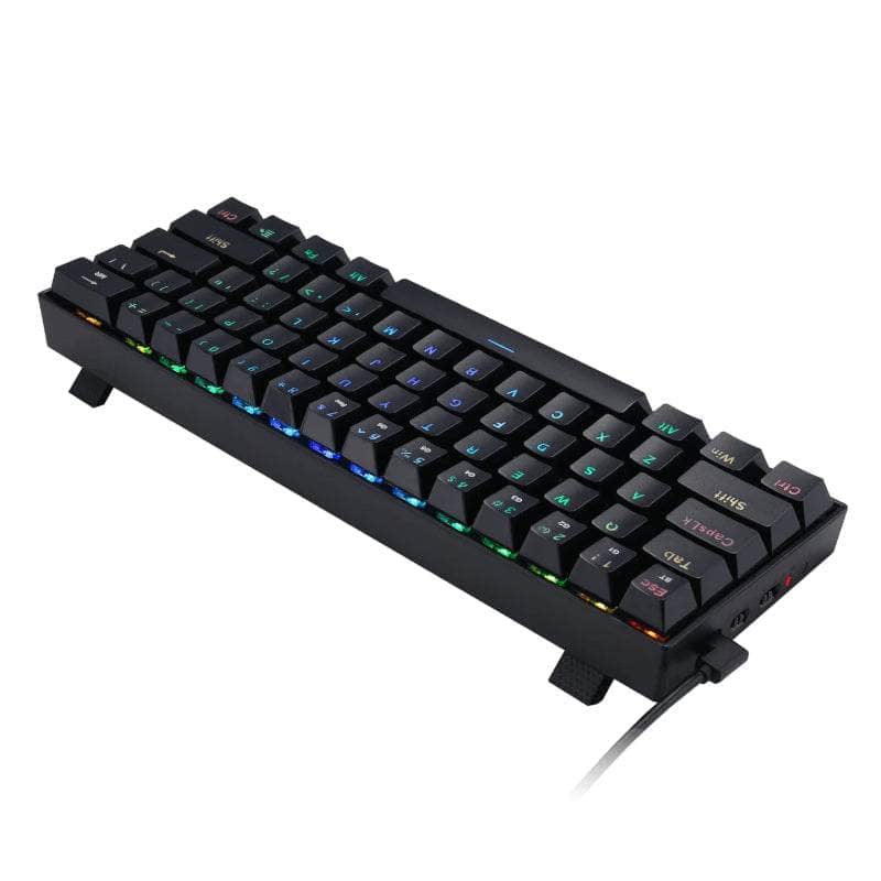 Redragon Redragon Draconic Pro Mechanical 61 Key|Bluetooth 5.0|Rf|Rgb Rechargable Battery|Type C Charging Cable Gaming Keyboard Black Rd K530 Rgb Pro RD-K530RGB-PRO
