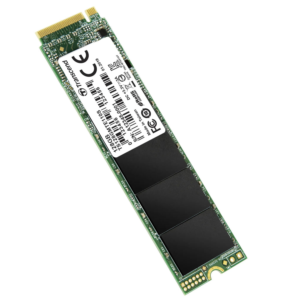 CShop.co.za | Powered by Compuclinic Solutions TRANSCEND 128GB  MTE110S PCI-E GEN 3x4 M.2 2280 SSD 3D TLC - 1500 MB/s Read 550 MB/s Write - 50 TBW TS128GMTE110S