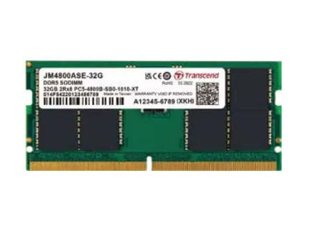 CShop.co.za | Powered by Compuclinic Solutions TRANSCEND JET MEMORY 16 GB DDR5-4800 SO-DIMM 1RX8 CL40 (2Gx8)x8 JM4800ASE-16G