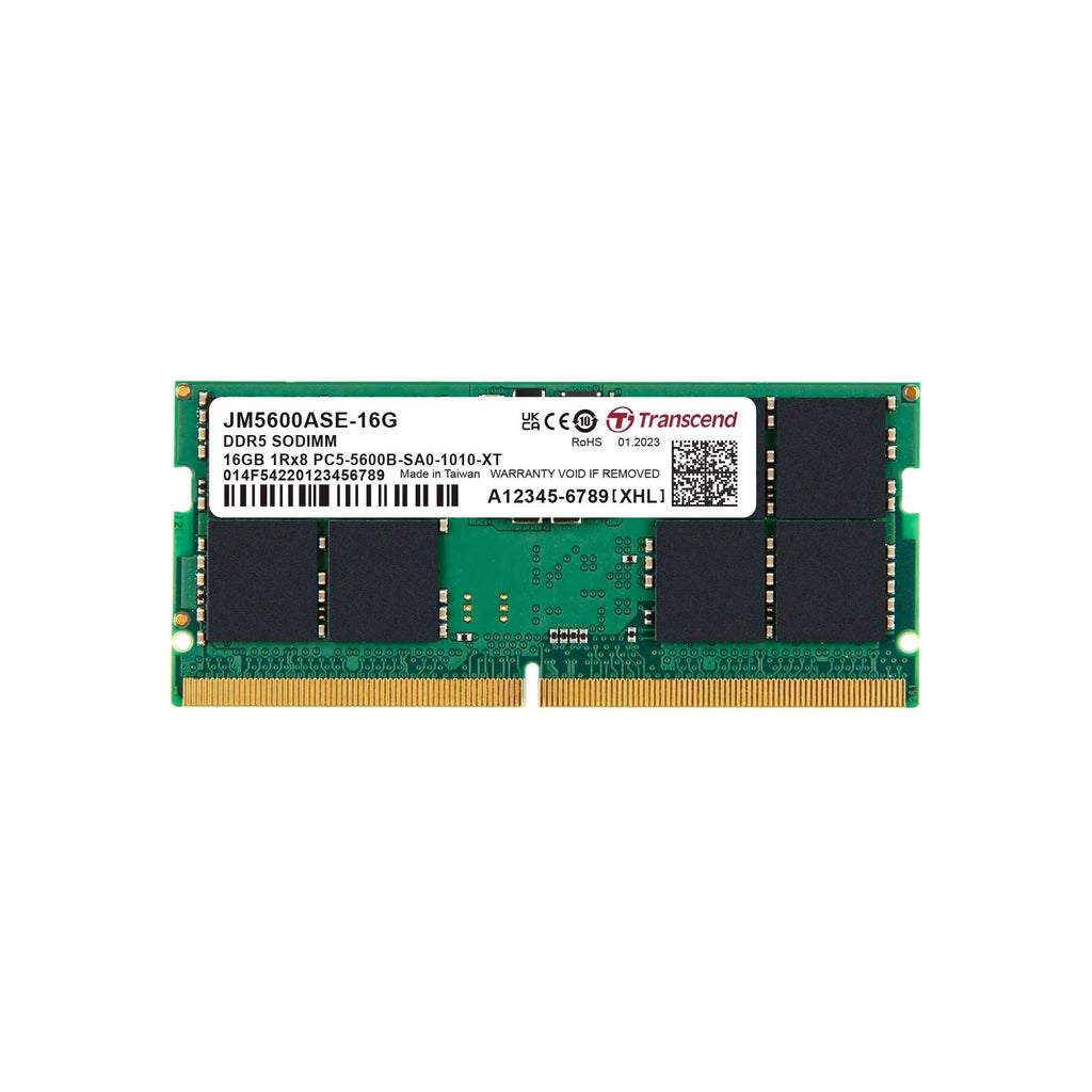 CShop.co.za | Powered by Compuclinic Solutions TRANSCEND JET MEMORY 16GB DDR5-5600 NOTEBOOK SO-DIMM 1RX8 CL46 (2Gx8)x8 JM5600ASE-16G