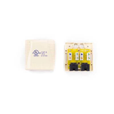 Zone Zone CAT6 RJ45 White Single Box Network Outlet U-JE342RC6-USM