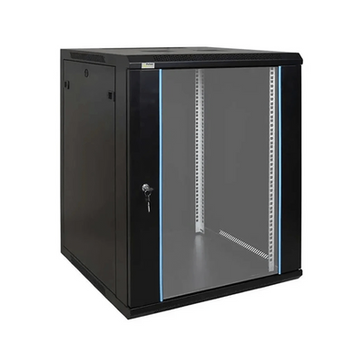 Zone Zone Lite 15U 500mm Black Wall Mount Black Cabinet ZELI-15U/500/PF/B
