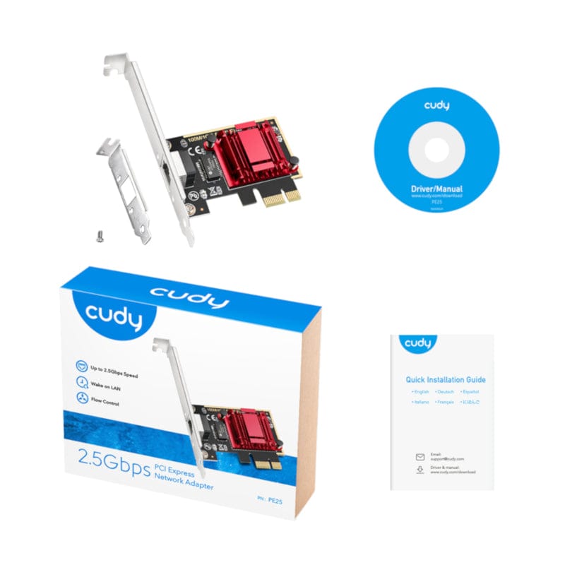 Cudy Cudy 2.5 Gbps Pci E Ethernet Adapter Pe25 PE25