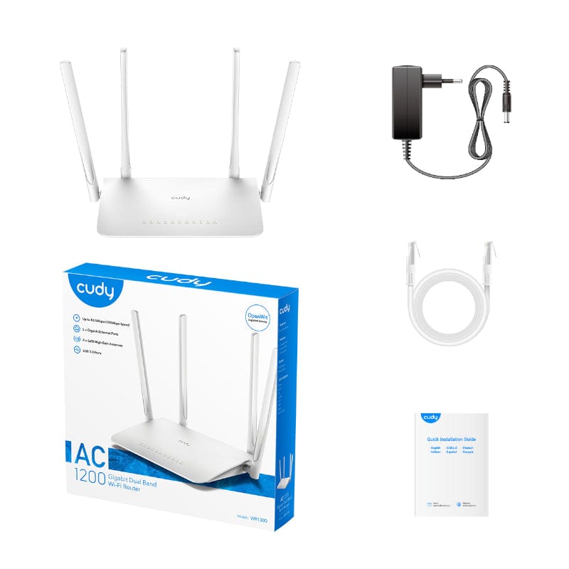 Cudy Cudy Ac1200 Gigabit Wi Fi Mesh Router Wr1300 WR1300