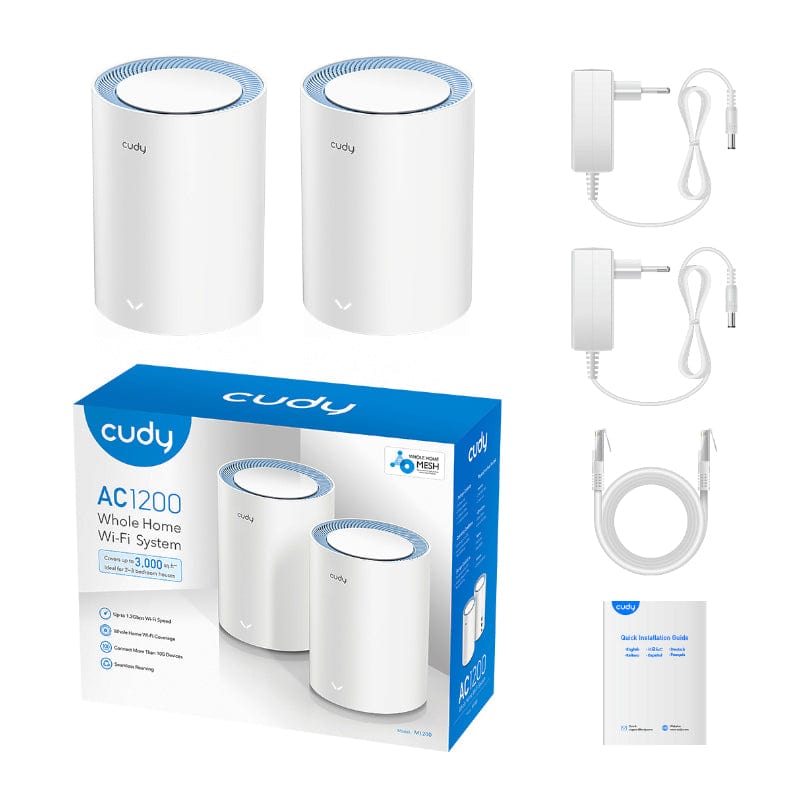 Cudy Cudy Ac1200 Wi Fi Mesh Kit 2 Pack M1200 M1200