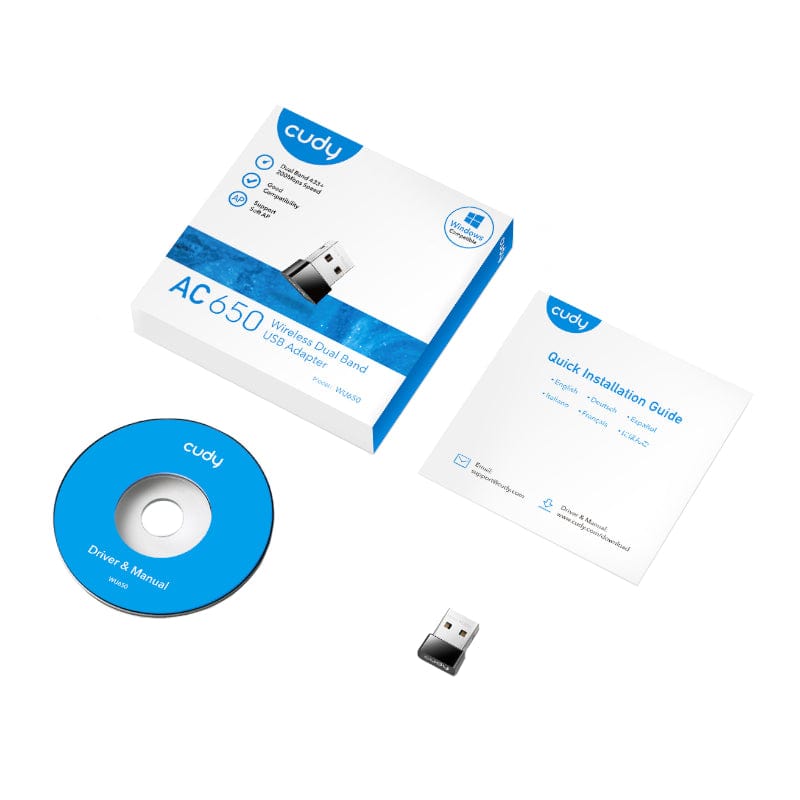 Cudy Cudy Ac650 Wi Fi Mini Usb Adapter Wu650 WU650