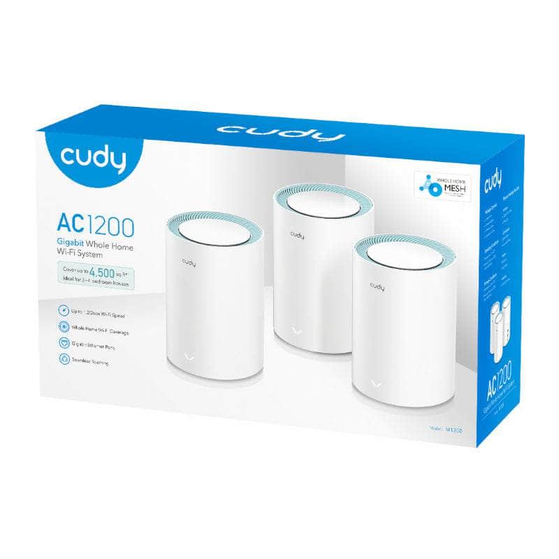 Cudy Cudy Mesh Kit Gigabit Ac1200 3 Pk M1300 3 Pack M1300 3PACK