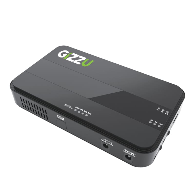 Gizzu 8800m Ah Mini Dual Dc Ups Black Gudp36 W - CShop.co.za | Powered by Compuclinic Solutions