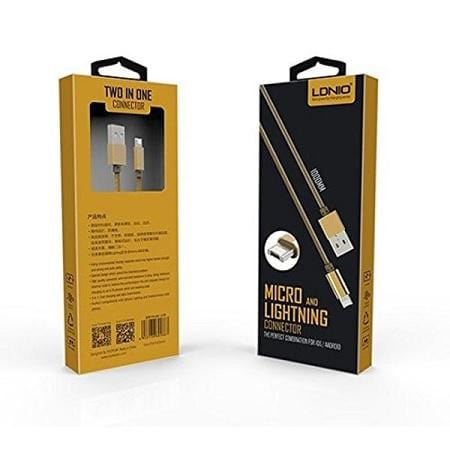 LDNIO CHARGING & DATA CABLE 2IN1-APPLE - CShop.co.za | Powered by Compuclinic Solutions