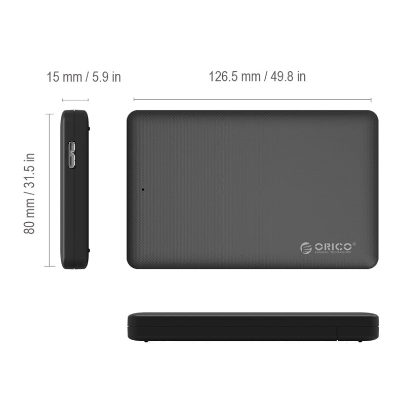 Orico 2.5 USB2.0 External HDD Enclosure - Black - CShop.co.za | Powered by Compuclinic Solutions