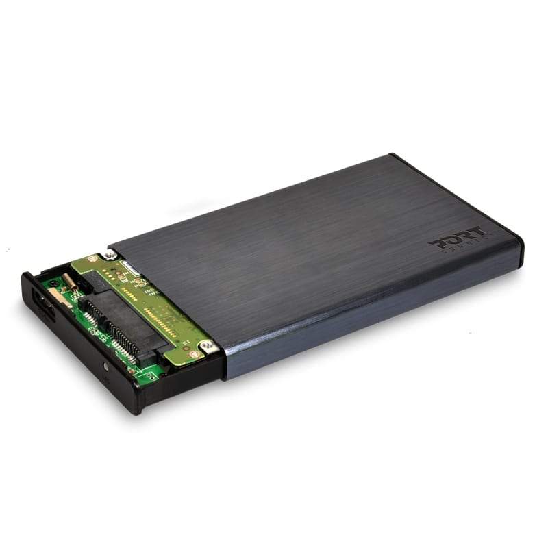 Port Connect 2.5 USB-C External HDD Enclosure Black - CShop.co.za | Powered by Compuclinic Solutions