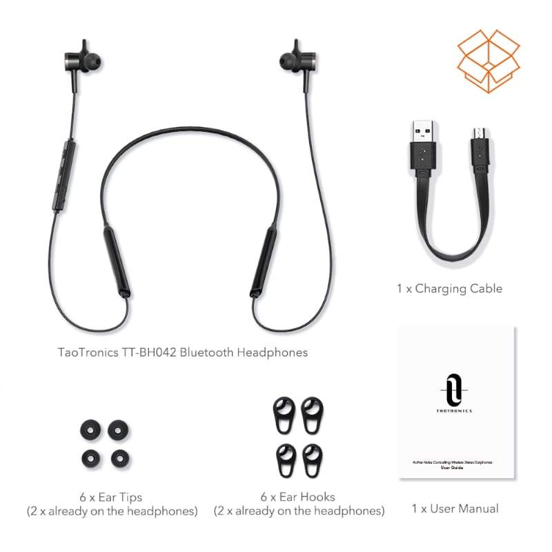 TaoTronics Taotronics TT-BH042 SoundElite ANC BT5.0 IPX4 In-Ear Headphones - Black TT-BH042
