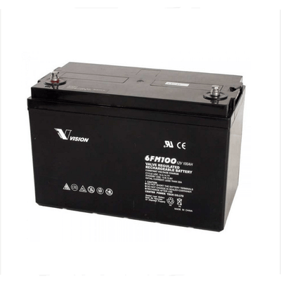 Vision 100AH 12V Deep Cycle AGM Battery (eXtra Heavy Duty 6FM100Z-X) SOL-B-100-12V-Z