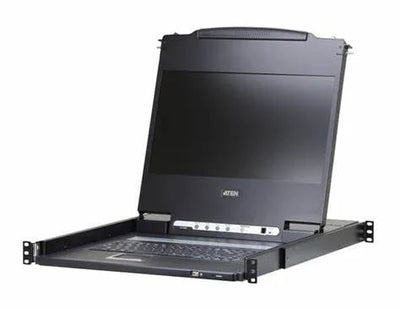 CShop.co.za | Powered by Compuclinic Solutions 17'' wide Screen Full HD LCD console support USB DVI; HDMI; VGA W/(US99KB/USKB/SPKB)/W/(US/EU) CORD/(LONG RACK) ATEN TECH. CL6700MW