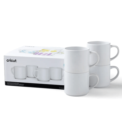 CShop.co.za | Powered by Compuclinic Solutions 2009392 - Cricut 295ml Stack Ceramic Mugs Blank White 4pc CC 2009392