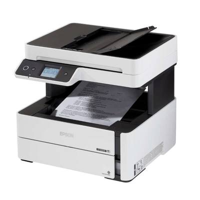 CShop.co.za | Powered by Compuclinic Solutions 39ppm Mono A4 4-IN-1 Print Scan Copy Fax USB Wired Wireless WiFi Direct Ethernet Duplex Print Only Incl 2 ink bottles Epson M3170 PRINTER