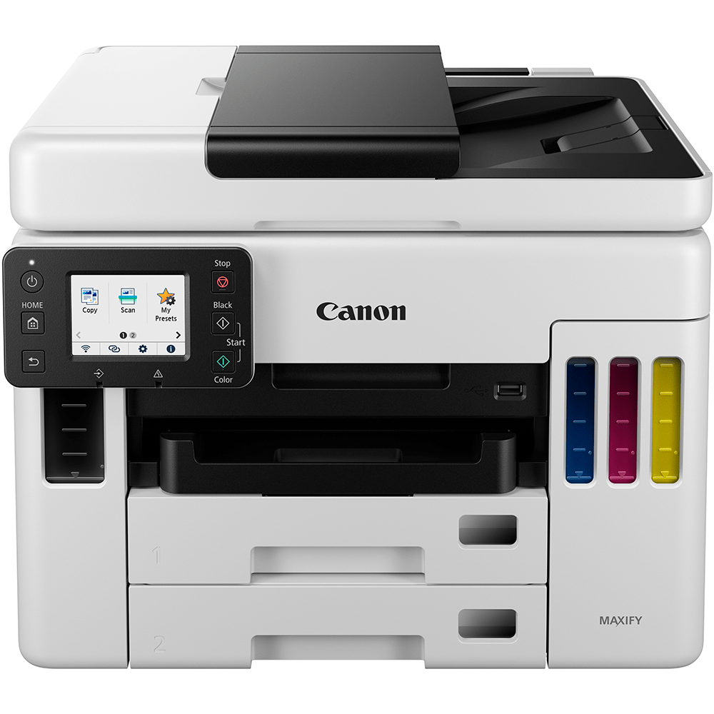 CANON 4 in 1; A4 MFP; Print  Copy; Fax; Scan.  24ipm mono; 15.5ipm colour; 600 x 1200 print resolution; 1200 x 1200 dpi scan resolutio CANON MAXIFY GX7040