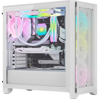 CShop.co.za | Powered by Compuclinic Solutions 4000D RGB Airflow Tempered Glass Mid-Tower; White CC-9011241-WW