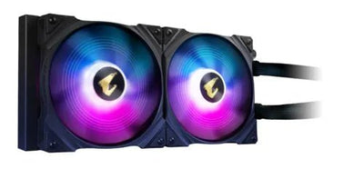 CShop.co.za | Powered by Compuclinic Solutions AORUS LIQUID COOLER 280; All-in-one Liquid Cooler with Circular LCD Video Display; RGB Fusion 2.0; Dual 140mm ARGB Fans AORUS WATERFORCE X 280