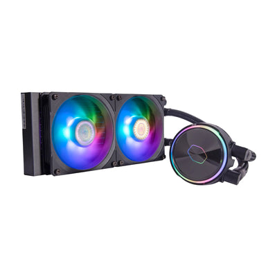 CShop.co.za | Powered by Compuclinic Solutions CM Cooler PL240 FLUX; 240mm AIO Cooler; Dual pump chamber; low profile radiator; dual loop argb pump (Has LGA1700) MLY-D24M-A23PZ-R1