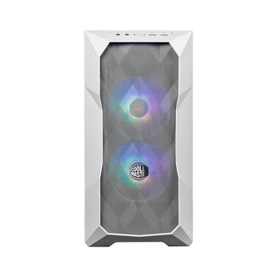 CShop.co.za | Powered by Compuclinic Solutions Cooler Master Masterbox TD300 White: Micro ATX; Mini ITX; Mesh Front Panel; Dual ARGB Fans; Tempered Glass Side Panel; Airflow TD300-WGNN-S00