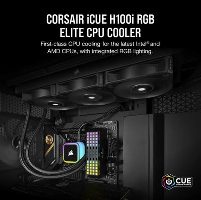 CShop.co.za | Powered by Compuclinic Solutions Corsair iCUE H100i Elite; 240mm; 2x AF120 Elite fans. CW-9060058-WW