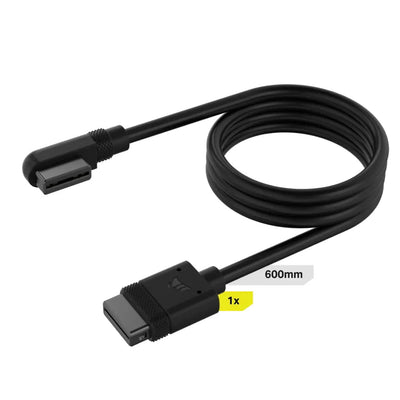 CShop.co.za | Powered by Compuclinic Solutions CORSAIR iCUE LINK Cable; 1x 600mm with Straight/Slim 90° connectors; Black CL-9011122-WW