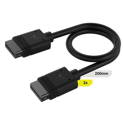 CShop.co.za | Powered by Compuclinic Solutions CORSAIR iCUE LINK Cable; 2x 200mm with Straight connectors; Black CL-9011120-WW