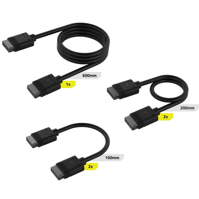 CShop.co.za | Powered by Compuclinic Solutions CORSAIR iCUE LINK Cable Kit with Straight connectors; Black CL-9011118-WW