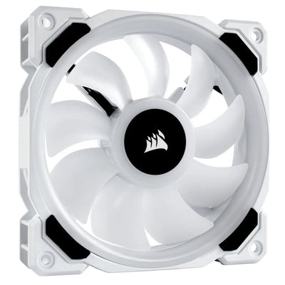 CShop.co.za | Powered by Compuclinic Solutions Corsair LL120 RGB 120mm Dual Light Loop RGB LED PWM 600 - 1500 RPM Cooling Fan 3 Pack with Lighting Node Pro - White CO-9050092-WW