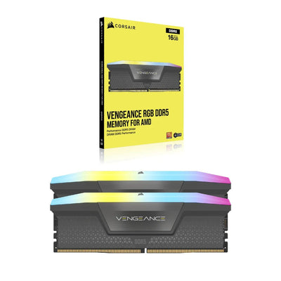 CShop.co.za | Powered by Compuclinic Solutions Corsair VENGEANCE® RGB AMD EXPO64GB (2 x 32GB) DDR5 DRAM 5200MHz C40 Memory Kit; 40-40-40-77; 1.25V; Cool Grey. CMH64GX5M2B5200Z40K