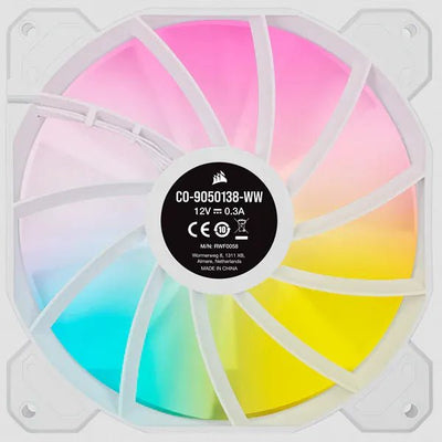 CShop.co.za | Powered by Compuclinic Solutions Corsair White SP140 RGB ELITE; 140mm RGB LED Fan with AirGuide; Single Pack  - Requires Corsair hub. CO-9050138-WW
