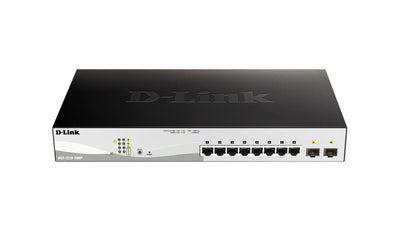 CShop.co.za | Powered by Compuclinic Solutions D-LINK 8-ports 10/100/1000Base-T PoE Smart Switch plus 2 SFP ports - 130W PoE budget DGS-1210-10MP