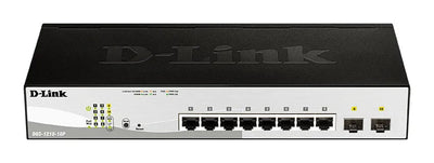 CShop.co.za | Powered by Compuclinic Solutions D-LINK 8-ports 10/100/1000Base-T PoE Smart Switch plus 2 SFP ports - 78W PoE budget DGS-1210-10P