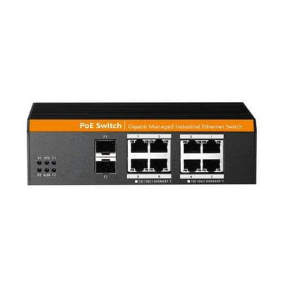 Duxbury Networking Duxbury AI 10Port Gigabit Smart Managed Industrial PoE Switch DUX108GPS-2F-IS