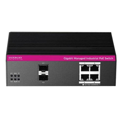 Duxbury Networking Duxbury AI 6Port Gigabit Smart Managed Industrial PoE Switch DUX104GPS-2F-IS