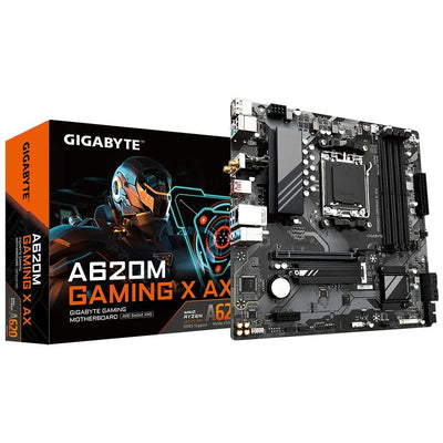 CShop.co.za | Powered by Compuclinic Solutions GIGABYTE AMD A620 Chipset for AMD AM5; 4x Dual DDR5; 1x M2; 1x HDMI; DP GA-A620M-GAMING-X-AX