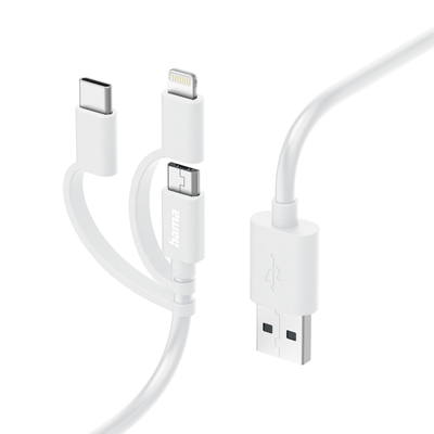 CShop.co.za | Powered by Compuclinic Solutions Hama 3 In 1 Multi Charging Cable Usb A Usb C Lightning 1 M 201535