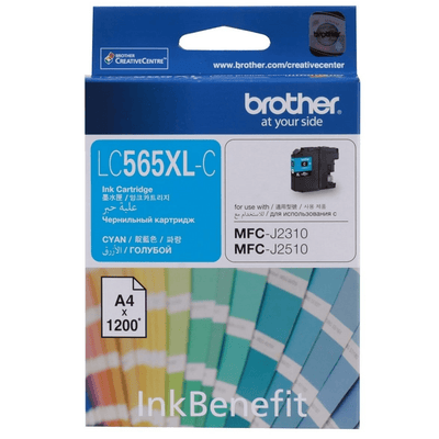 Brother High Yield Cyan Cartridge for MFCJ3520/ MFCJ3720 LC565XLC