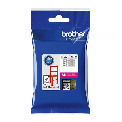 Brother High Yield Magenta Cartridge for MFCJ3530/ MFCJ3930/ MFCJ2330DW/ MFCJ2730DW LC3719XLM