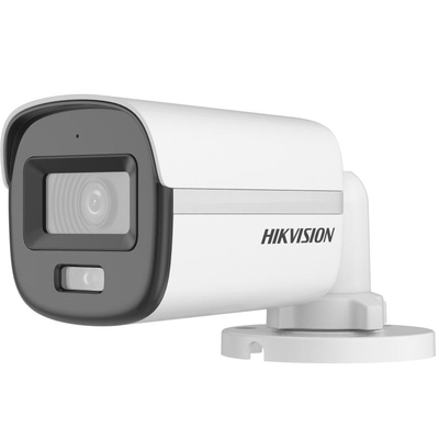 Hikvision Hikvision 2MP Smart Hybrid Light Colorvu Fixed Bullet Analog Camera DS-2CE10DF0T-LFS-2.8MM