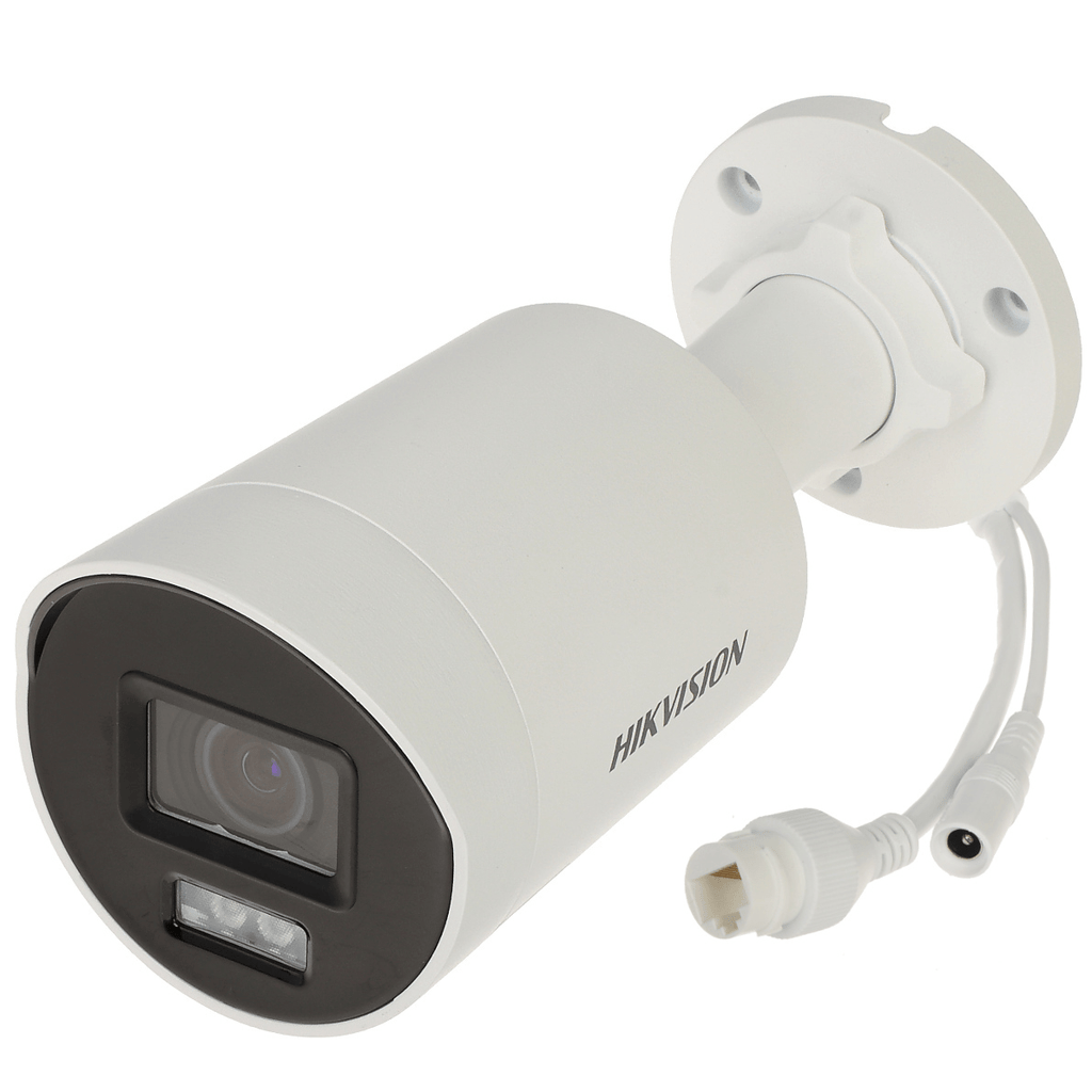 Hikvision HIKVISION 4MP SMART HYBRID LIGHT WITH COLORVU FIXED MINI BULLET NETWORK CAMERA 2.8MM DS-2CD2047G2H-LI-2.8MM