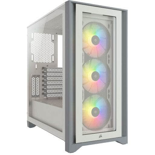 CShop.co.za | Powered by Compuclinic Solutions iCUE 4000X RGB Tempered Glass Mid-Tower; White; 2x3.5'';2x2.5''; Up to 360m  Liquid Cooler - Mid Tower ATX CC-9011205-WW