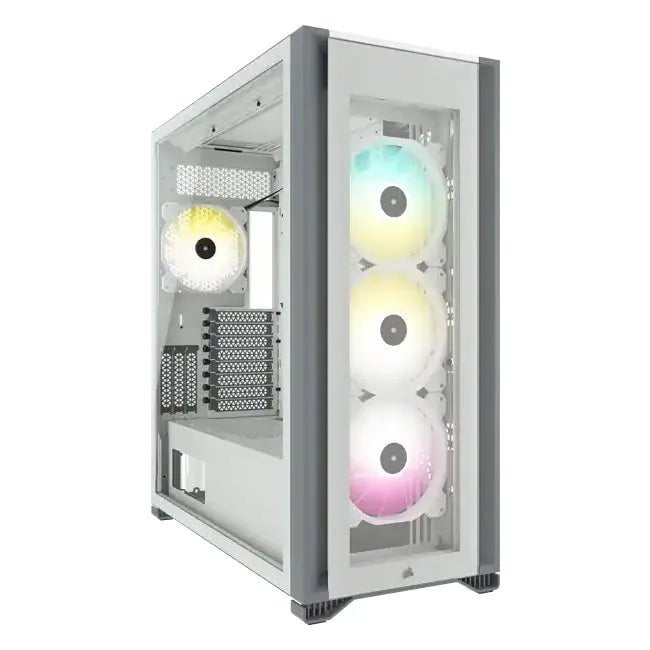 CShop.co.za | Powered by Compuclinic Solutions iCUE 7000X RGB Tempered Glass Full Tower Smart Case; White - Includes Fan and RGB Controller Commander Core XT CC-9011227-WW