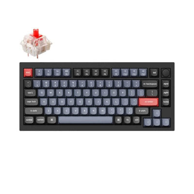 Keychron Keychron Q1 75% Red G Pro Switches Aluminium Rgb Wired Keyboard Black Q1 M1 Q1-M1