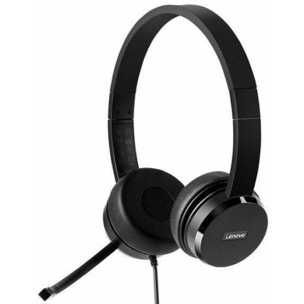 CShop.co.za | Powered by Compuclinic Solutions Lenovo 100 USB Stereo Headset|1.8m|Noise cancelling mic|protein leather; memory-foam ear cups and rotatable boom microphone LENOVO 4XD0X88524